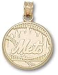 New York Mets Full Logo 5/8" Charm/Pendant -14K/10K, Stainless Steel or Gold Plated