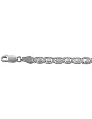 Sterling Silver Italian Valentino Round Chain Necklaces & Bracelets Diamond Cut Nickel Free 5mm wide, sizes 7 - 30 inch
