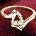 Jewelry Gifts Personalized Memorial 10K Gold Tear Ring