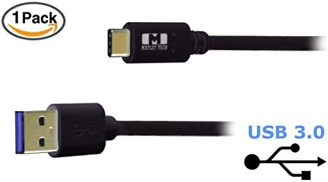 Matley Tech USB 3.0 Type A (USB-A) to USB 3.1 Type C (USB-C) Cable - Black 6.6ft 2M - Meets all USB Type C Specifications