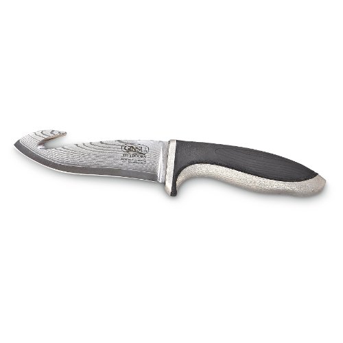 Ginsu Damascus Series 4.5 Inch Gut Hook Fixed Blade
