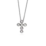 Eve's Addiction Petite CZ Bubbles Cross Necklace
