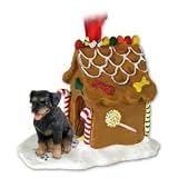 NEW Rottweiler Ginger Bread House Christmas Ornament