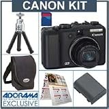 Canon Powershot G9 Black Digital Camera Kit, with 1GB SD Memory Card, Spare NB-2LH Type Lithium-ion Battery, Camera Case, Table Top Tripod, EZ Digital Photography Guide