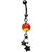 Handcrafted Celestial Halloween Belly Ring Made with SWAROVSKI ELEMENTS