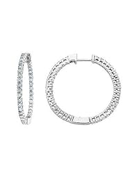 Diamond Hoop Earrings 1ctw