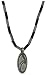 Kahuna KJ012 Gents Black and Silver Necklace with Silver and Black Kahuna Wave Logo Pendant