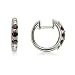14k White Gold Ruby and Diamond Hinged Earrings