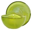 Colorful Recycled Art Glass Medium Banana Yellow Salad Bowl 7"D, 3.25"H - Set / 2