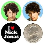Nick Jonas (Jonas Brothers) Set of 3 Buttons/pins 1