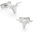 Sterling Silver Longhorn Head Cufflinks