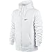 Nike Men's Club Swoosh Full Zip Fleece Hoody, White, XXL