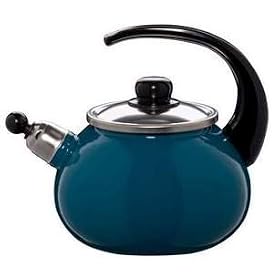 Whistling Stove Top Kettle, Non Toxic Enamel Coating,2.0L/turquoise