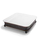 Square Hammered Casserole with Ceramic Platter