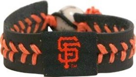 San Francisco Giants MLB Team Color Baseball Seam Bracelet