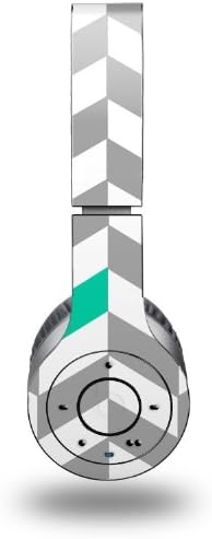 Chevrons Gray And Turquoise Decal Style Skin (fits genuine Beats Wireless Headphones - HEADPHONES NOT INCLUDED)