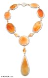Agate necklace, 'Merlina the Fairy' 1.2 W 19.3 L