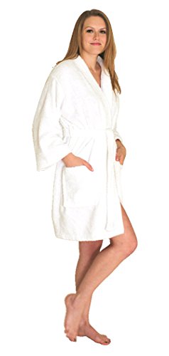 NDK New York Women's Terry Cloth Short Robe and Swimsuit Coverup 100% Cotton