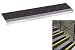 Grit Surface Aluminum Stair Tread 11D 30W Glued Down Grayblack