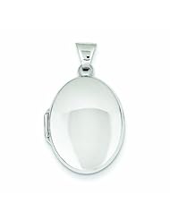 Genuine .925 Sterling Silver Polished 21mm 2-Frame Oval Locket 1.5 Grams. 100% Satisfaction Guaranteed.