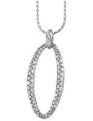 1 1/3 ct tw Diamond Pendant in 14k White Gold