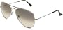 Ray-Ban RB3025 Aviator Sunglasses,Shiny Silver Frame/Grey Gradient Lens,58 mm