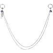 Purple Gem Feather Captive Nipple Chain