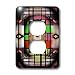 Jos Fauxtographee Abstract - A Lamp Shade with Neon Colors, Black Bars and Lots of Depth - Light Switch Covers - 2 plug outlet cover