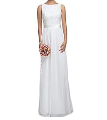 Floor Length Lace Bateau Neck Sheath Chiffon Bridesmaid Dress  With a Ribbon  and a Sash 
