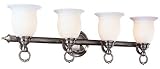 Butler 4 Light Transitional Vanity Fixture in Satin Antique Nickel