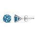 Vir Jewels 14K Gold Blue Topaz Stud Earrings (1.80 CT ; 6 MM Round Cut)