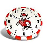 NCAA North Carolina State Wolfpack 9" Wood Clock