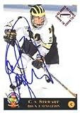 Cam Stewart, Michigan - Boston Bruins Autographed Card