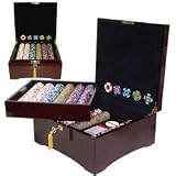750 Tophat and Cane Clay Chips - Mahogany Case (Multicolored) (6H x 24W x 12D)