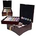 750 Tophat and Cane Clay Chips - Mahogany Case (Multicolored) (6"H x 24"W x 12"D)