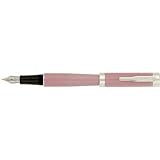Conklin Herringbone Pink/Silver Fountain Pen Fine
