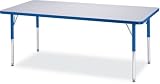 Jonti-Craft 6403JCA112 Kydz Activity Table - Rectangle - 24 x 48 Inches, 24-31 Inch Height - Gray/Navy