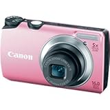 Canon PowerShot A3300 IS 16.0 MP with 5x Wide-Angle Optical Zoom (Pink)