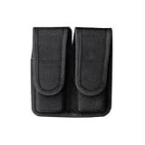 Bianchi - 7302H AccuMold Double Magazine Pouch - Velcro Closure, by Bianchi - Size 2, Black -
