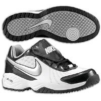 Nike Air Diamond Trainer 333785-103 (10.5, White/Black-Metallic Silver)