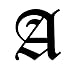 Old English Alphabet Letter A Decal