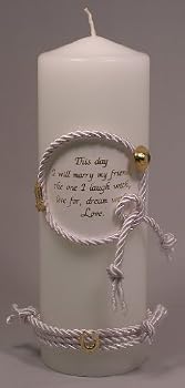 Pillar Unity Candle with Western Charms