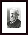 Art Poster Wood Framed Print - President Benjamin Harrison - Artist: National Archive- Poster Size: 10 X 8