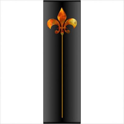 Copper Garden Stake 12 in Fleur de lis