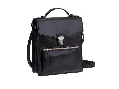  Sac bandoulière STORY UOMO en cuir noir The Bridge 052659/01/20