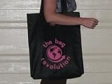XL Reusable Shopping Grocery Bag: Black & Pink