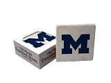 Michigan Wolverines Tumbled Stone Coaster Set
