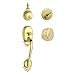 Schlage F58BOW505 Lifetime Polished Brass F-Series Bowman Bowman Single Cylinder Exte...