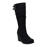 LUTTE Womens Microsuede Wedge Boot Black Sz 10 Reviews 31OCChYbp5L. SL160 LUTTE Womens Microsuede Wedge Boot Black Sz 10 Reviews