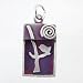 Rectangular Bird in a Tree with Sun Swirl Pendant in Sterling Silver with Patina Finish, #9182